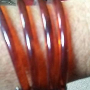 4 piece genuine lucite bracelet set